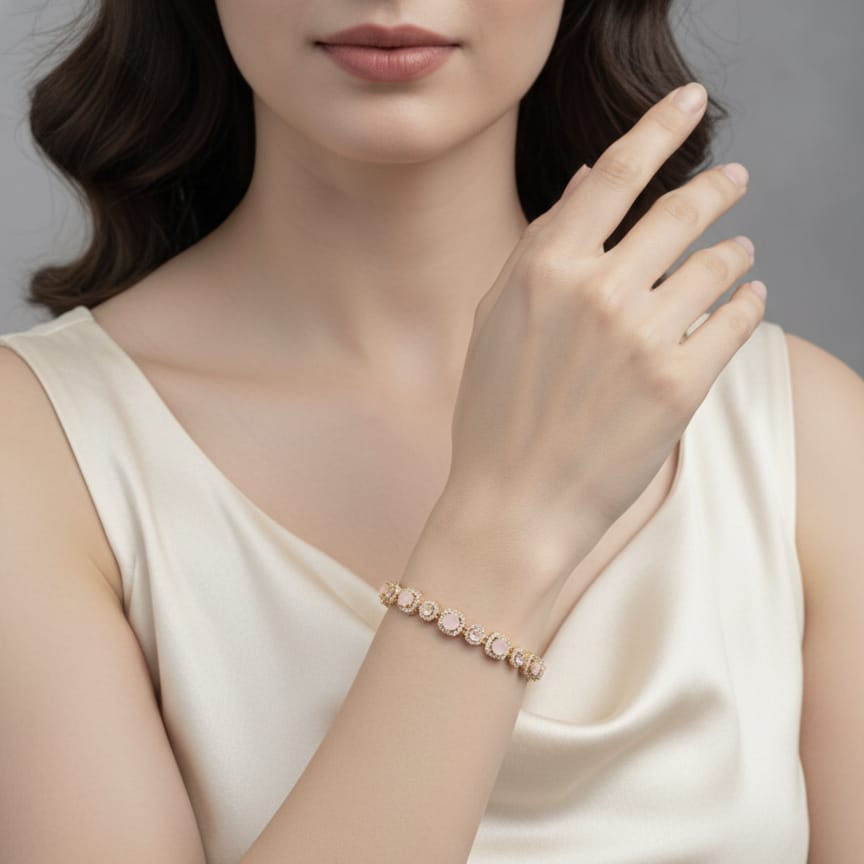 Pink Zircon Bracelet