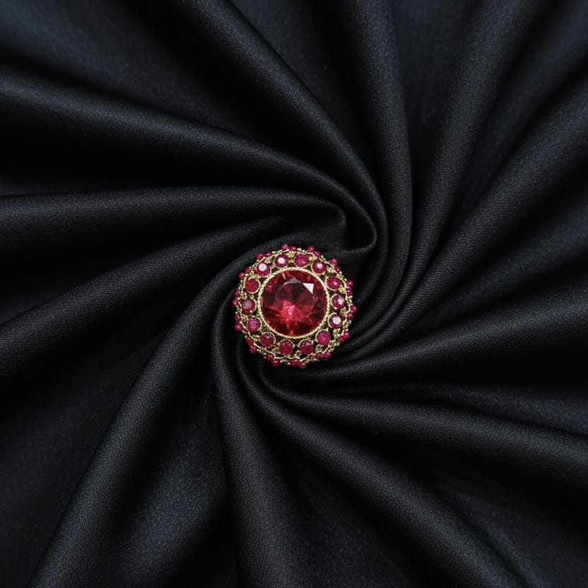 Kundan Large Stone Ring