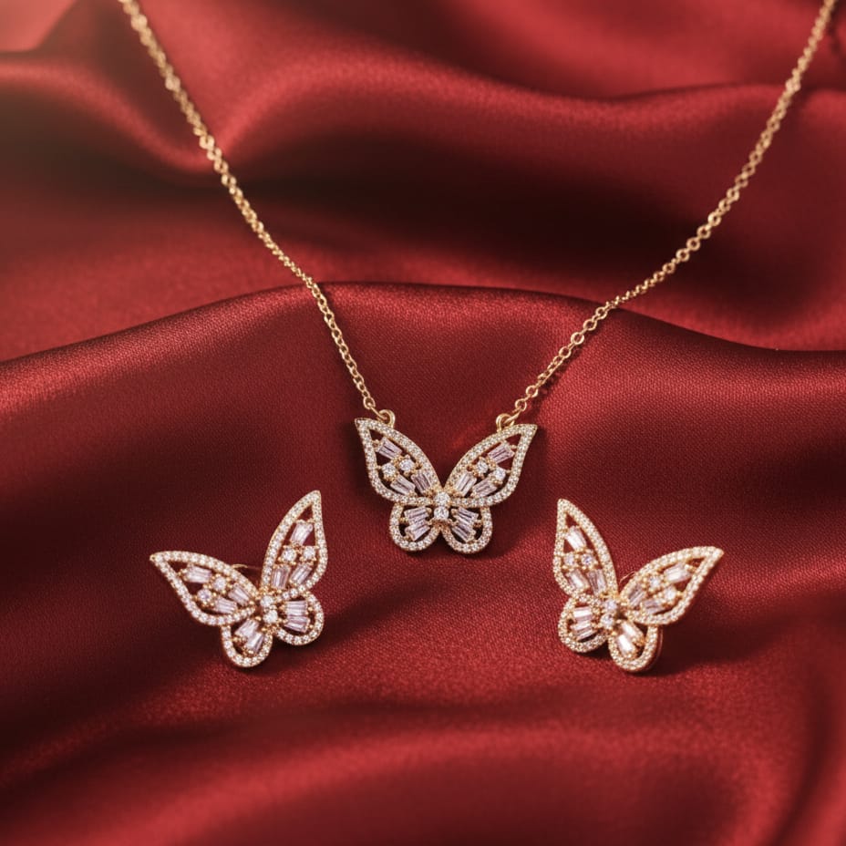 Butterfly Pendant Set