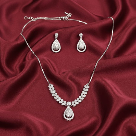 Silver Zircon 1 Carat Set