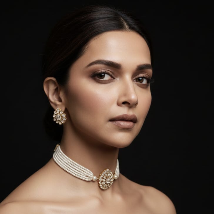 Regal Pearl & Kundan Choker Set