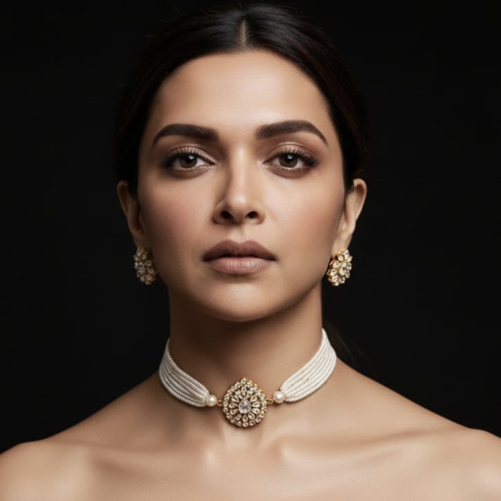 Regal Pearl & Kundan Choker Set