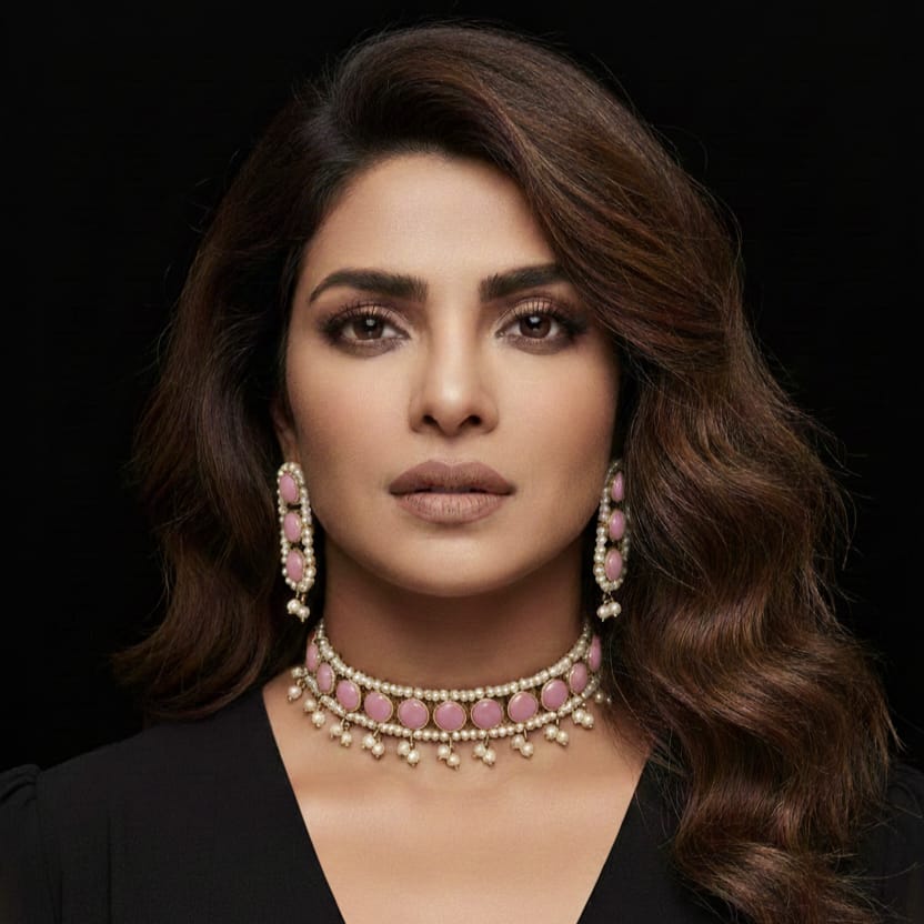 Regal Ruby-Toned & Pearl Choker Set