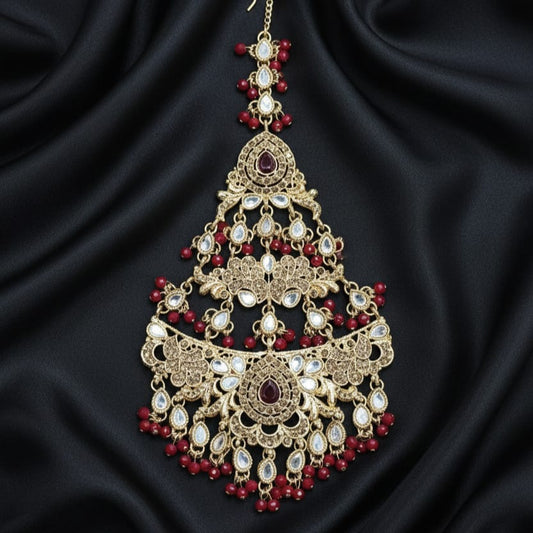 Designer Bridal Maroon Jhumer