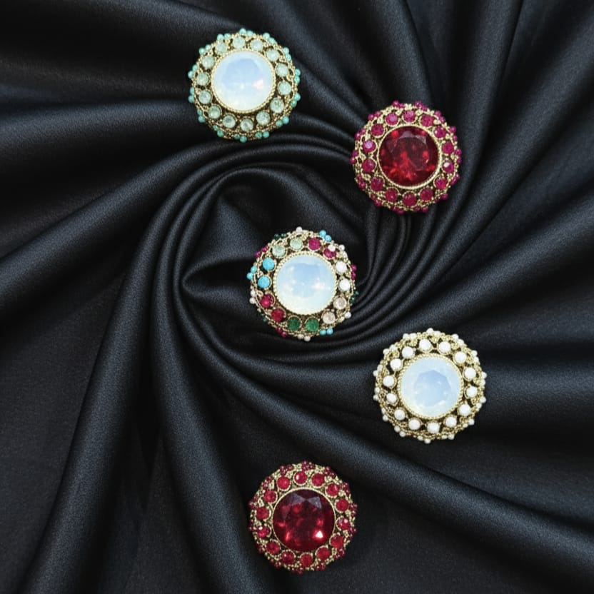 Kundan Large Stone Ring