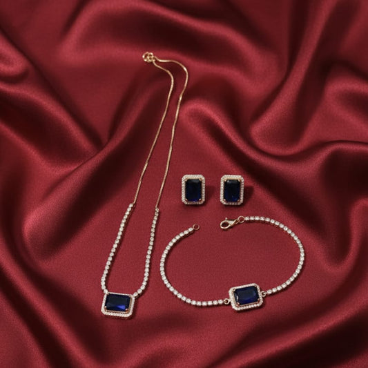 Zircon Pendant Set With Bracelet